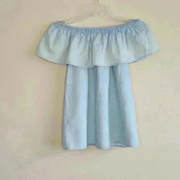 Soft joie chambray off the shoulder top size xs - Picture 5 of 12